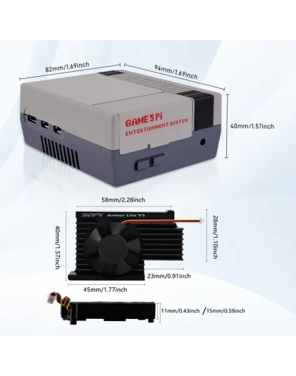 Game 5Pi Retro Gaming Case for Raspberry Pi 5