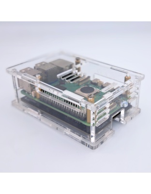 Clear Acrylic Raspberry Pi 5 Case(C), Fully closed case, Supports the Pimoroni NVMe board and Official Active Cooler