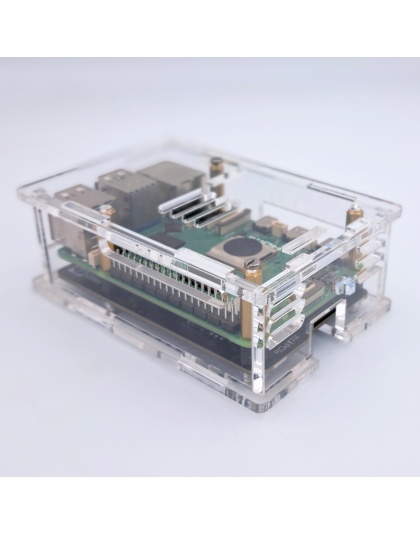 Clear Acrylic Raspberry Pi 5 Case(C), Fully closed case, Supports the Pimoroni NVMe board and Official Active Cooler