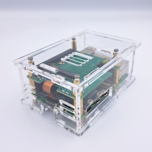 Clear Acrylic Raspberry Pi 5 Case(B), Fully closed case, Supports the Waveshare POE and other HATS