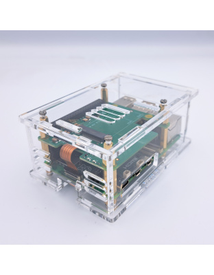 Clear Acrylic Raspberry Pi 5 Case(B), Fully closed case, Supports the Waveshare POE and other HATS