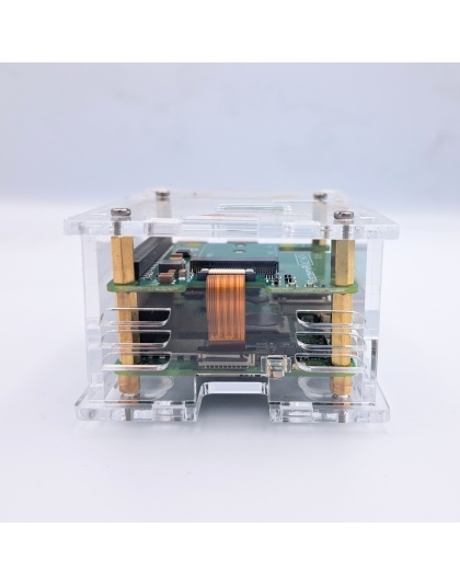 Clear Acrylic Raspberry Pi 5 Case(B), Fully closed case, Supports the Waveshare POE and other HATS