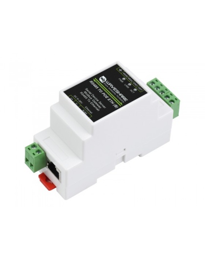 Industrial serial server, RS485 to RJ45 Ethernet, TCP/IP to serial, rail-mount support, with POE function