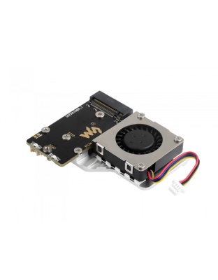 PCIe To M.2 Adapter Board (E) For Raspberry Pi 5, With Cooling Fan, Compatible With 2242 / 2230 Size NVMe Protocol M.2 SSD, High-speed Reading/Writing, Raspberry Pi 5 NVMe