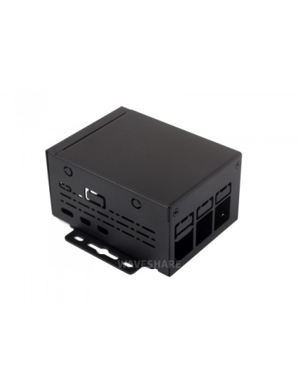 Industrial Grade Metal Case (D) for Raspberry Pi 5, Larger Internal Space, Supports Installing Official Cooling Fan And Various HATs, Wall-mount and Rail-mount Support