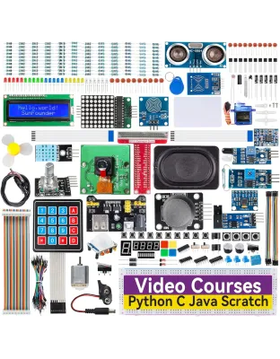 SunFounder Raspberry Pi Ultimate Starter Kit - Raphael Starter kit for Raspberry Pi 5/4B/3B+/3B/Zero 2W, RoHS Compliant, Video Courses