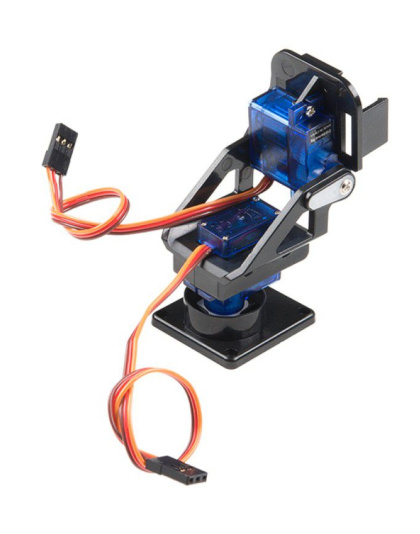 2-Axis FPV Camera Cradle Head w/ 9g Dual Servo / Steering Gear for Robot / R/C Car - Black   Blue