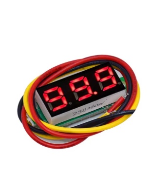 DC 4.5-30V powered, 0-100V measure 3 Wire LED Voltmeter 0.28 inch display - red