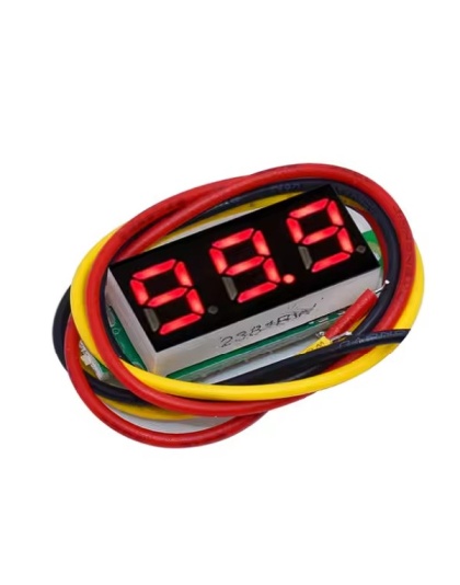 DC 4.5-30V powered, 0-100V measure 3 Wire LED Voltmeter 0.28 inch display - red