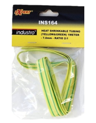 2:1 Green/Yellow 2.5mm Heat Shrink - 1meter