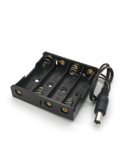  4xAA Battery Holder with DC 5.5mm x 2.1mm Jack