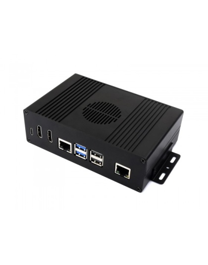 Multi-functional All-in-one Mini-Computer Kit Designed for Raspberry Pi 5, Aluminum Alloy Case, PCIe to Gigabit Ethernet adapter board inside