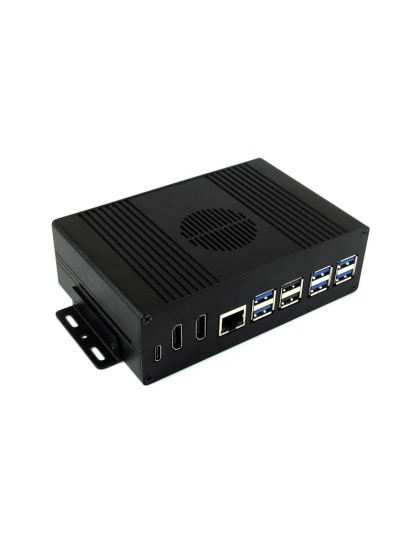 Multi-functional All-in-one Mini-Computer Kit Designed for Raspberry Pi 5, Aluminum Alloy Case, PCIe to 4-ch USB 3.2 Gen1 adapter board inside
