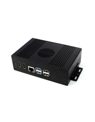 Multi-functional All-in-one Mini-Computer Kit Designed for Raspberry Pi 5, Aluminum Alloy Case, PCIe to M.2 interface adapter board inside