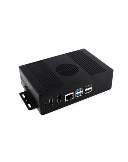 Multi-functional All-in-one Mini-Computer Kit Designed for Raspberry Pi 5, Aluminum Alloy Case, PCIe to M.2 interface adapter board inside