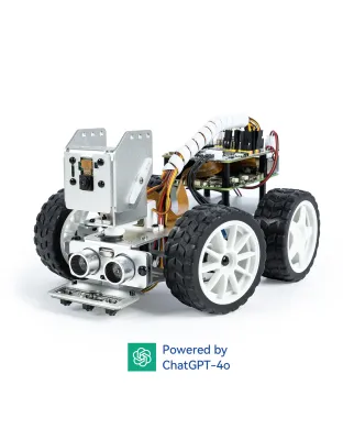 SunFounder Picar-X AI Video Robot Car Kit for Raspberry Pi 5/4/3B+/3B, ChatGPT-4o Enabled with Voice Command &amp; Video Recognition, Python, Scratch, Camera, Mic, Rechargeable Batterry
