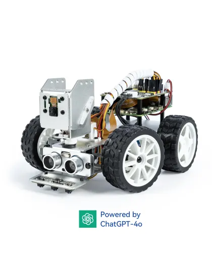 SunFounder Picar-X AI Video Robot Car Kit for Raspberry Pi 5/4/3B+/3B, ChatGPT-4o Enabled with Voice Command &amp; Video Recognition, Python, Scratch, Camera, Mic, Rechargeable Batterry