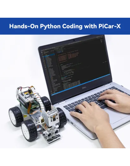 SunFounder Picar-X AI Video Robot Car Kit for Raspberry Pi 5/4/3B+/3B, ChatGPT-4o Enabled with Voice Command &amp; Video Recognition, Python, Scratch, Camera, Mic, Rechargeable Batterry