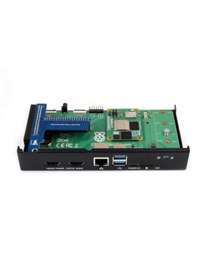 Metal Case Designed For Raspberry Pi Official Compute Module 5 IO Board, Comes With Cooling Fan