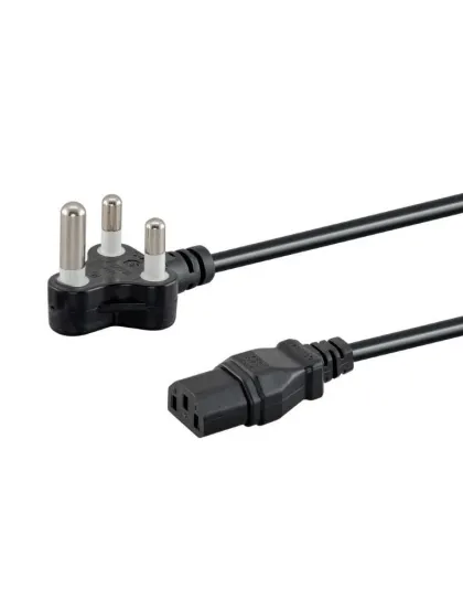 Power Cable 3 Pin Plug to Kettle Cord / IEC C13 Plug 1 Meter