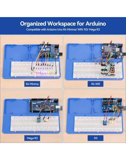 SunFounder RAB Holder Breadboard Kit for Raspberry Pi 5/4, Arduino Uno R4 Minima/Wifi/Uno R3/Mega R3