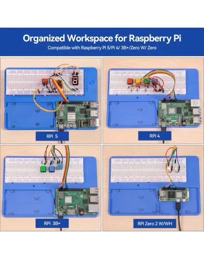 SunFounder RAB Holder Breadboard Kit for Raspberry Pi 5/4, Arduino Uno R4 Minima/Wifi/Uno R3/Mega R3