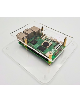 Clear Acrylic Raspberry Pi 3B/3B+/4/5 open VESA Lite case/bracket(for 100x100 mount)