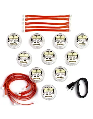 Picade Plasma Kit - Illuminated Arcade Buttons – 10-button kit