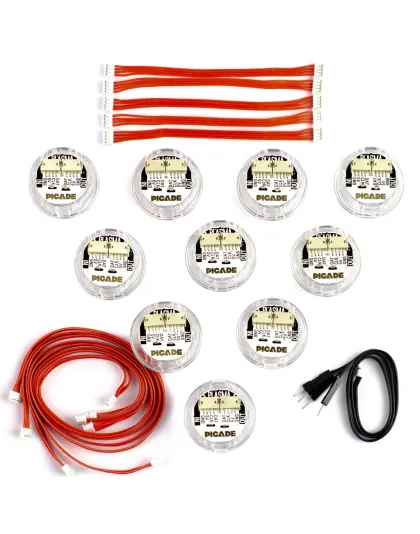 Picade Plasma Kit - Illuminated Arcade Buttons – 10-button kit