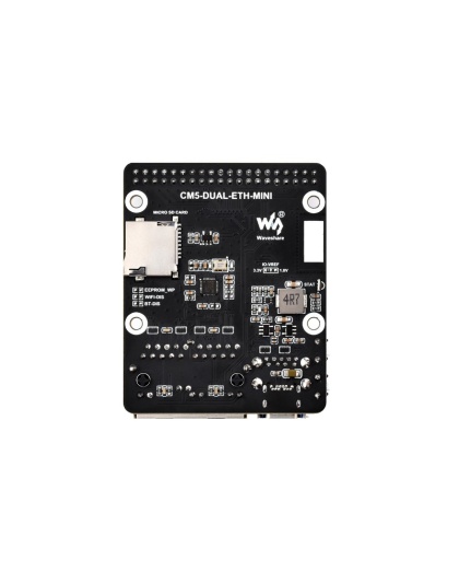 Mini Dual Gigabit Ethernet Base Board Designed for Raspberry Pi Compute Module 5(Not Included)