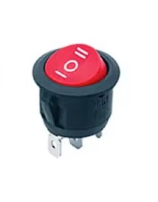 Mini Round red 3 Pin SPDT ON-OFF-ON Rocker Switch