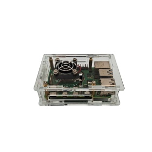 Clear Acrylic Raspberry Pi 4 Case(A), Fully closed case with fan mounting holes