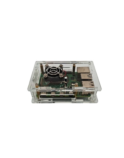 Clear Acrylic Raspberry Pi 4 Case(A), Fully closed case with fan mounting holes