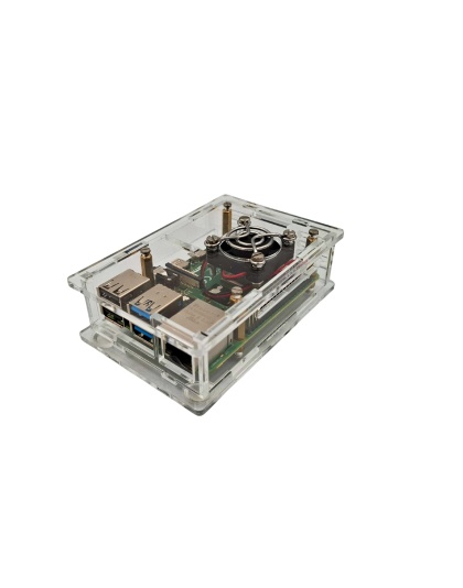 Clear Acrylic Raspberry Pi 4 Case(A), Fully closed case with fan mounting holes