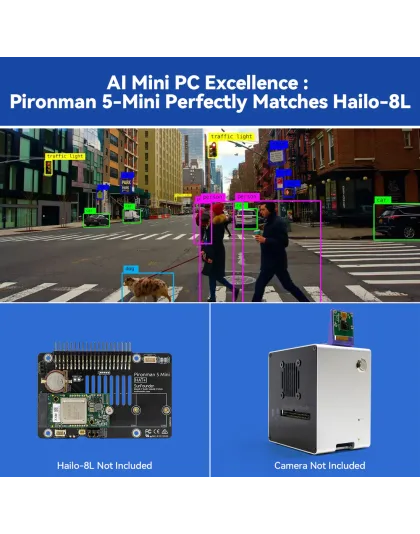 Sunfounder Pironman 5-Mini NVMe M.2 SSD PCIe Mini PC Case for Raspberry Pi 5
