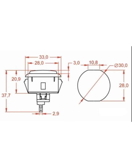 Picade Classic Arcade Buttons – Blue
