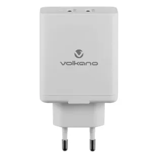 Volkano Potent Duo Series 65w Dual PD Compact Wall Charger