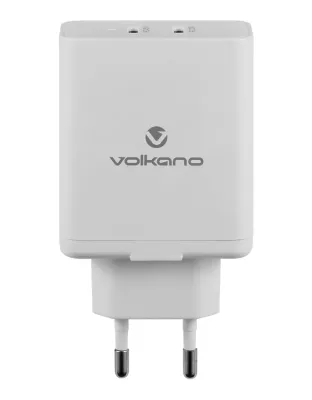 Volkano Potent Duo Series 65w Dual PD Compact Wall Charger