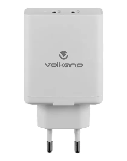 Volkano Potent Duo Series 65w Dual PD Compact Wall Charger