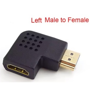 Male to Female HDMI-compatible Adapter Converter 90 Degrees LEFT
