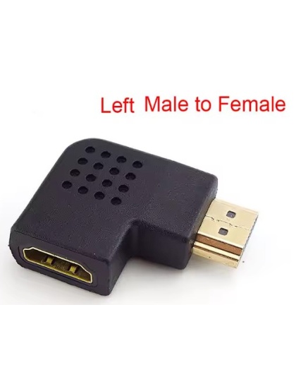 Male to Female HDMI-compatible Adapter Converter 90 Degrees LEFT
