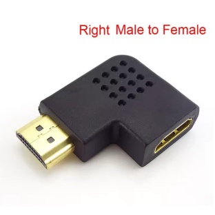 Male to Female HDMI-compatible Adapter Converter 90 Degrees RIGHT
