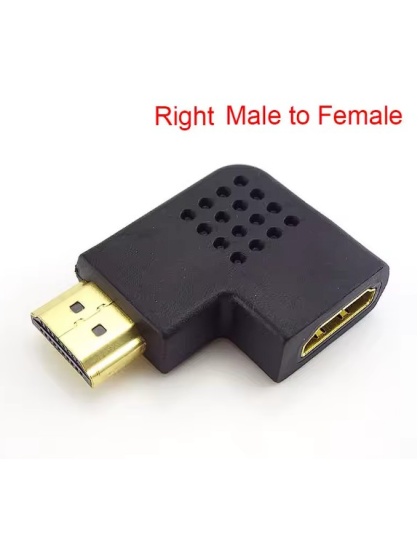 Male to Female HDMI-compatible Adapter Converter 90 Degrees RIGHT