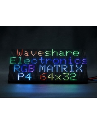 RGB Full-Color LED Matrix Panel, 4mm Pitch, 64×32 Pixels, Adjustable Brightness