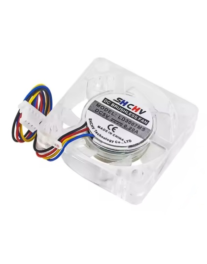 5V DC 30x30x7mm Raspberry Pi 5 Official case replacement fan clear with LEDs