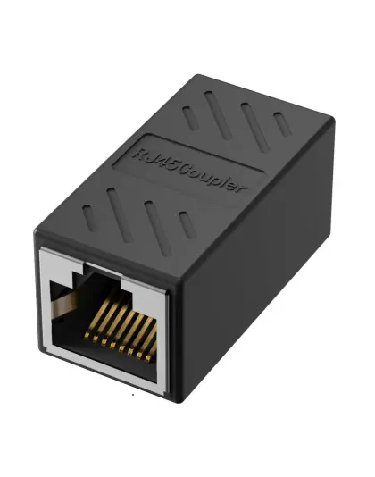 RJ45 Cat5e Straight Network Cable Ethernet LAN Coupler black