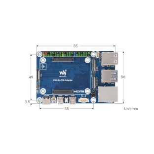 CM5 To Pi 5 Adapter Board For Raspberry Pi 5, Alternative Solution for Raspberry Pi 5, Onboard Audio Header, Supports Connecting To Microphone