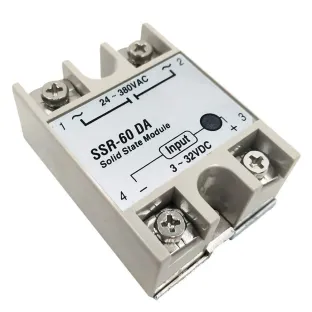Solid State Relay SSR-60DA 3-32VDC 50A/250V Output 24-380VAC without Cover