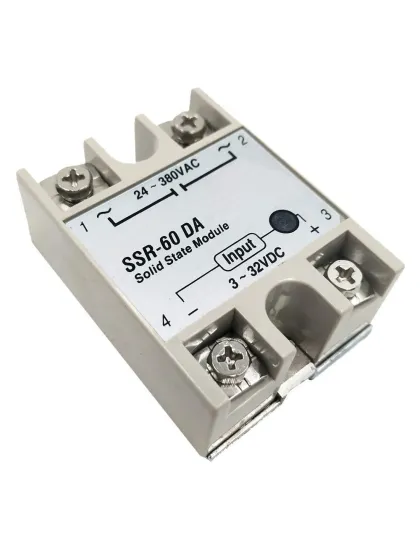 Solid State Relay SSR-60DA 3-32VDC 50A/250V Output 24-380VAC without Cover