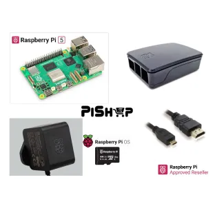 Raspberry Pi5 4GB Black Official Kit 64GB uSD